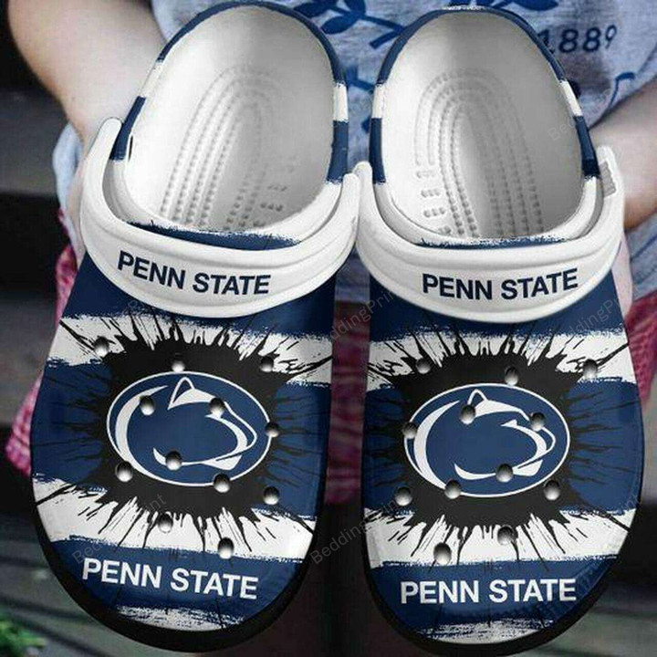 Penn State Nittany Lions Crocs Crocband Clogs, Gift For Lover Penn State Nittany Lions Crocs Comfy Footwear