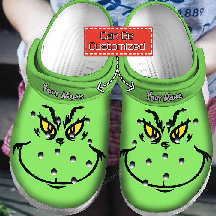 Grinch Christmas Simple Crocs Crocband Clogs, Gift For Lover Grinch Christmas Crocs Comfy Footwear