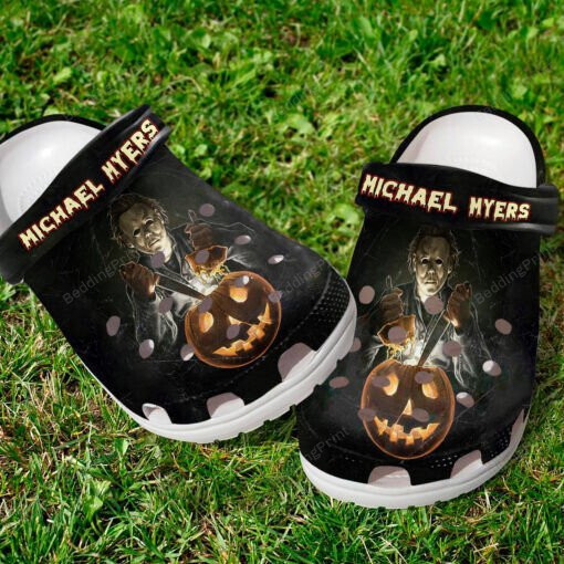 Michael Myers Crocs Crocband Clogs, Gift For Lover Michael Myers Crocs Comfy Footwear