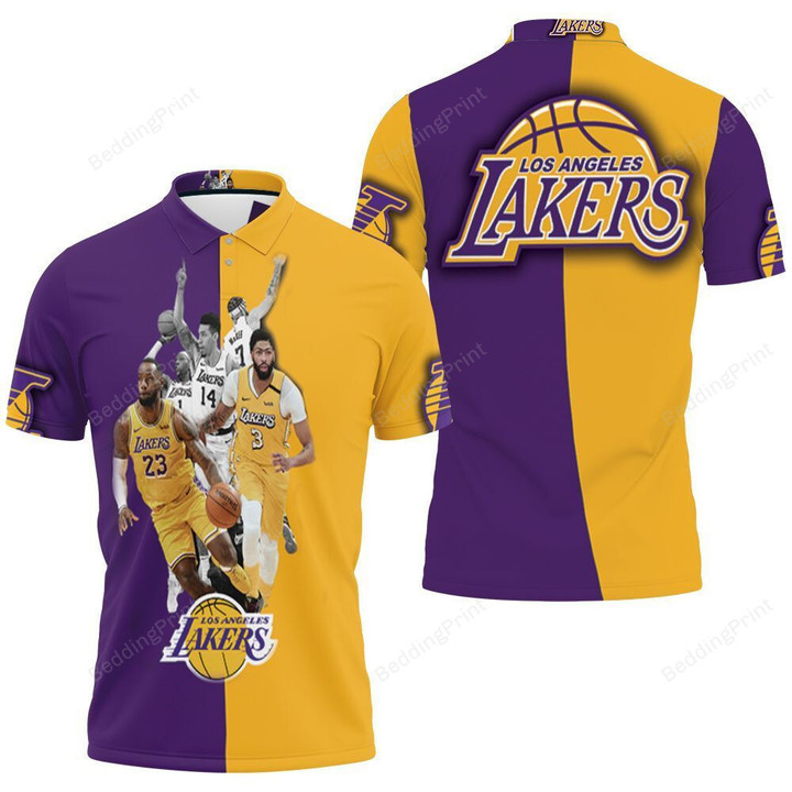 Nba Western Conference Los Angeles Lakers 3D Polo Shirt