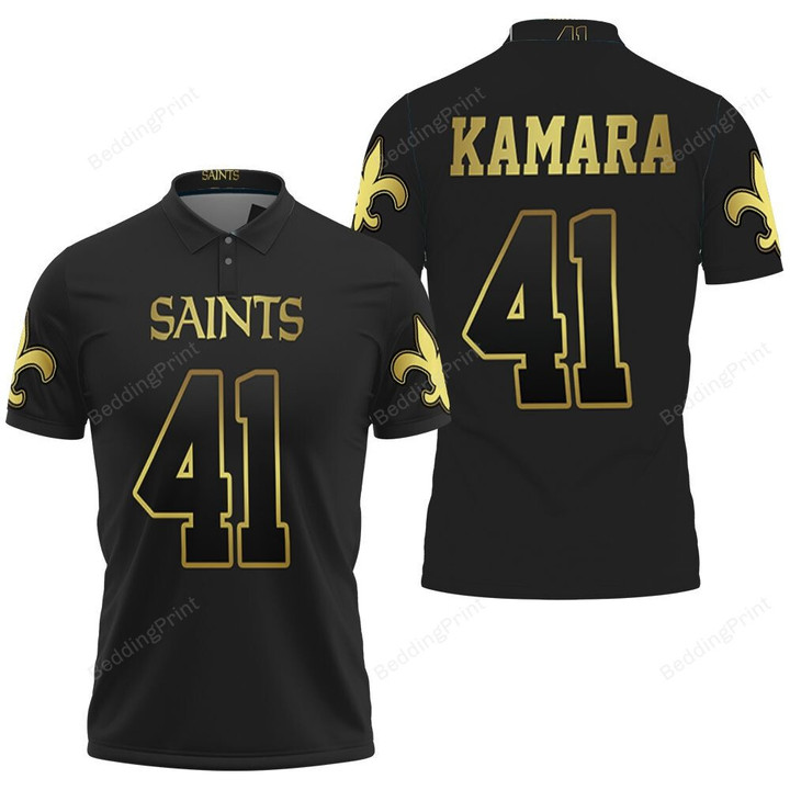New Orleans Saints Alvin Kamara Jersey Inspired Style Polo Shirt