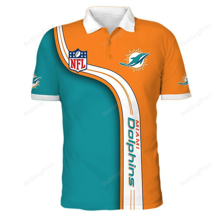 Unisex Miami Dolphins Polo Shirt 3D