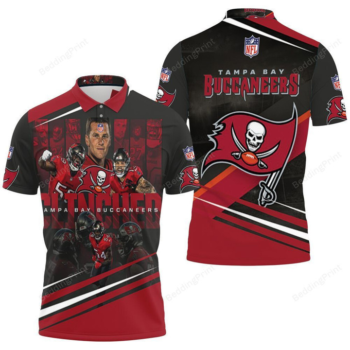 Tampa Bay Buccaneers Clinched 3D Polo Shirt
