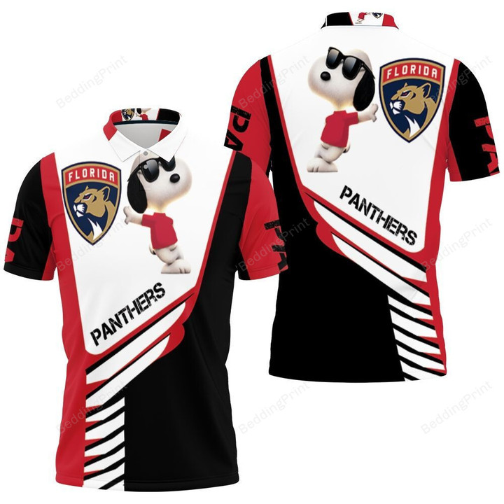 Florida Panthers Snoopy For Fans 3D Polo Shirt