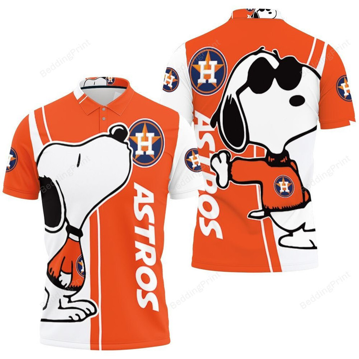 Houston Astros Snoopy Lover 3D Printed Polo Shirt