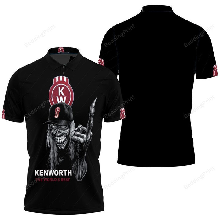 Kenworth Worlds Best Iron Maiden Skull Polo Shirt
