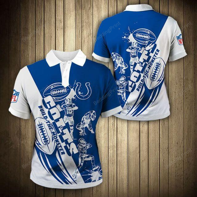 Indianapolis Colts Casual 3D Polo Shirt