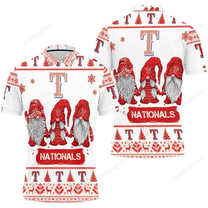 Christmas Gnomes Texas Rangers Polo Shirt