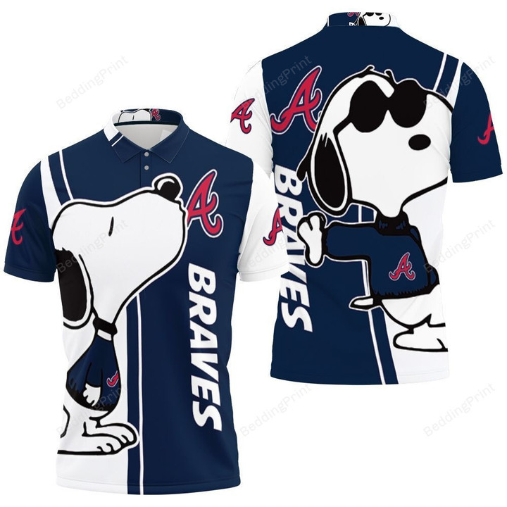 Atlanta Braves Snoopy Lover 3D Printed Polo Shirt