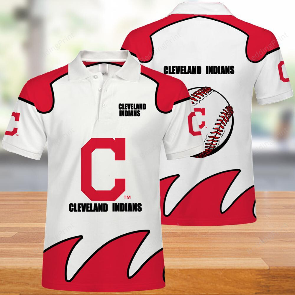Cleveland Indians Button Up Polo Shirt