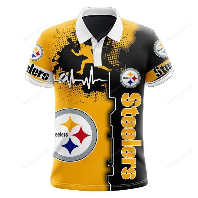 Pittsburgh Steelers Beating Curve Polo Shirt
