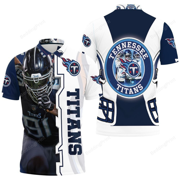 Cameron Wake Tennessee Titans Afc South Division Super Bowl Polo Shirt
