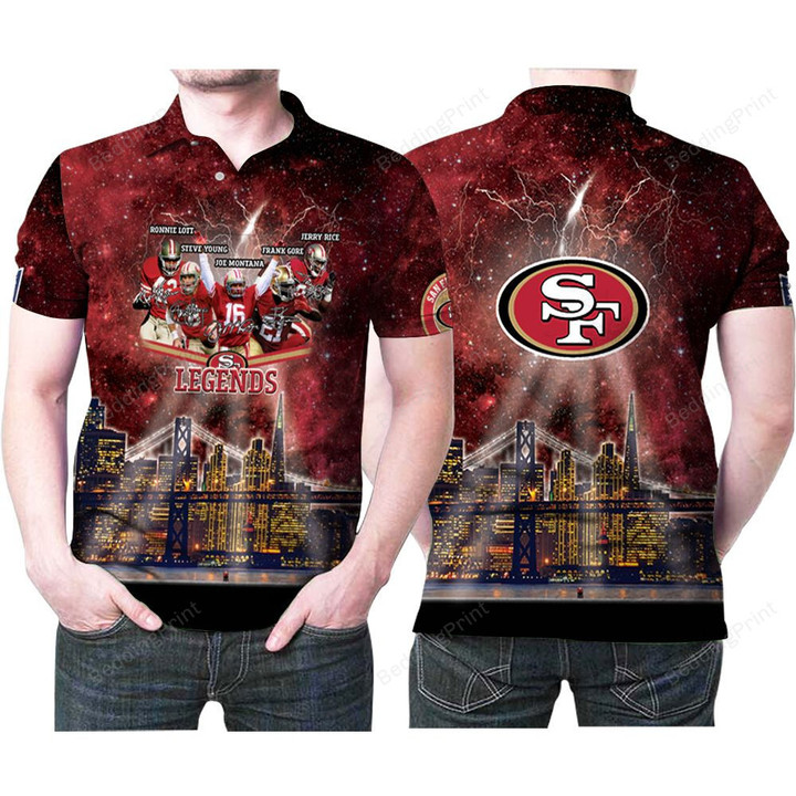 San Francisco 49Ers Legends In One Signatures For San Francisco 49Ers FanPolo Shirt