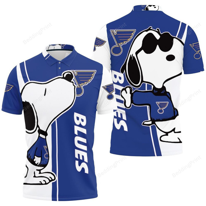 St. Louis Blues Snoopy Lover 3D Printed Polo Shirt
