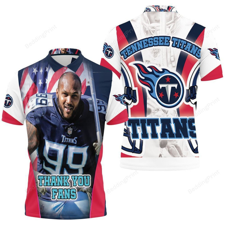 Jurell Casey Tennessee Titans Afc South Division Super Bowl Polo Shirt