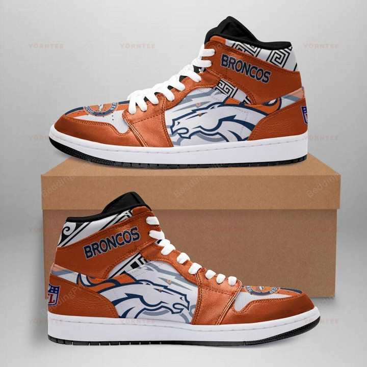 NFL Denver Broncos Air Jordan AJ1 Shoes Sport Sneakers