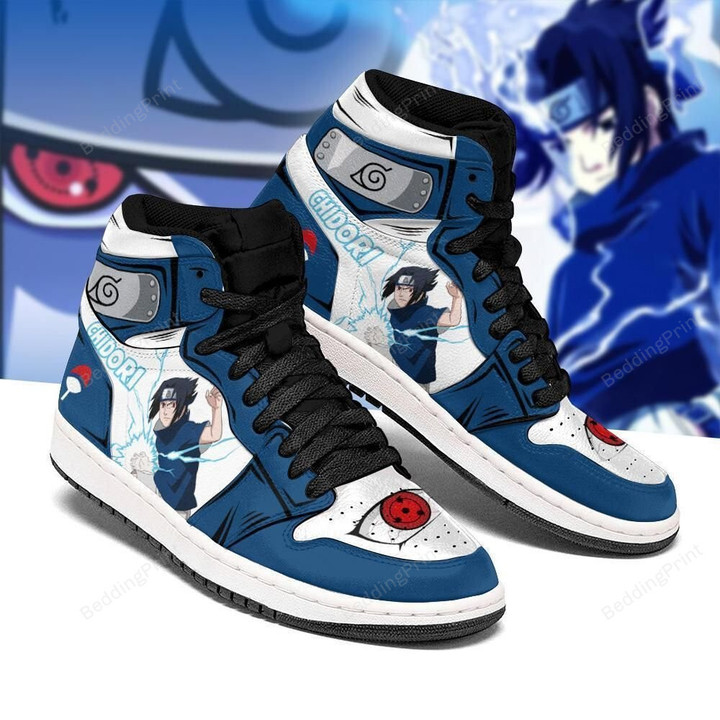 Sasuke Chidori Skill Naruto Anime Air Jordan AJ1 Shoes Sport Sneakers
