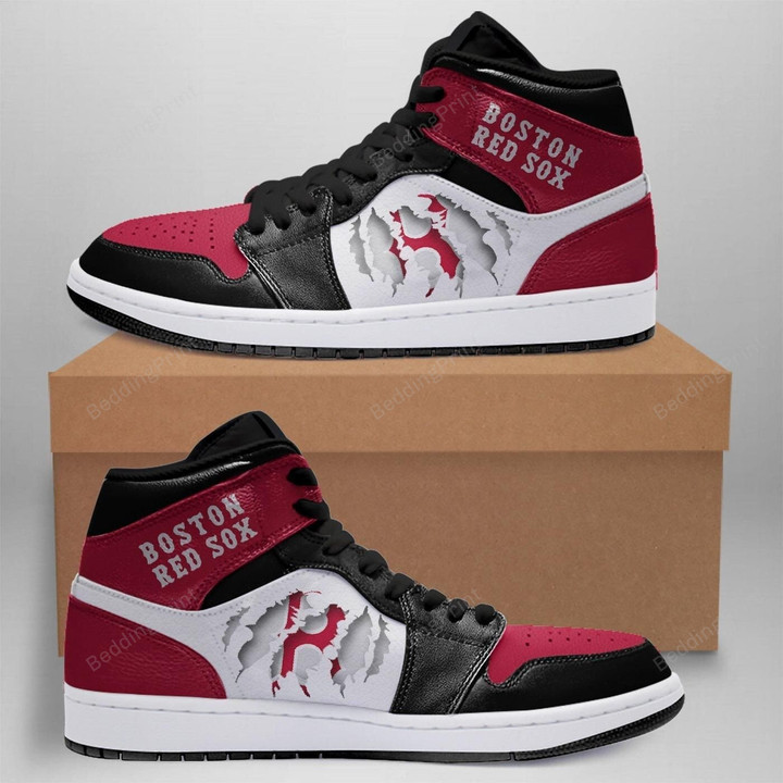 MLB Boston Red Sox Team Air Jordan AJ1 Shoes Sport Sneakers