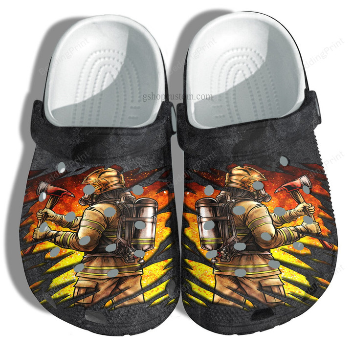 Firefighter Army Soldier 3D Crocs Crocband Clogs