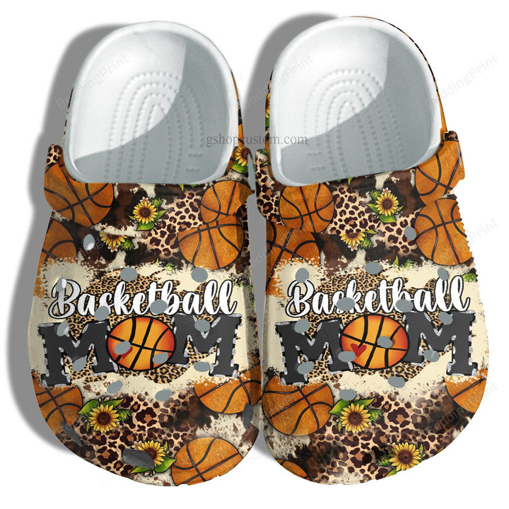 Basketball Mom Leopard Sunflower Style Crocs Crocband Clogs