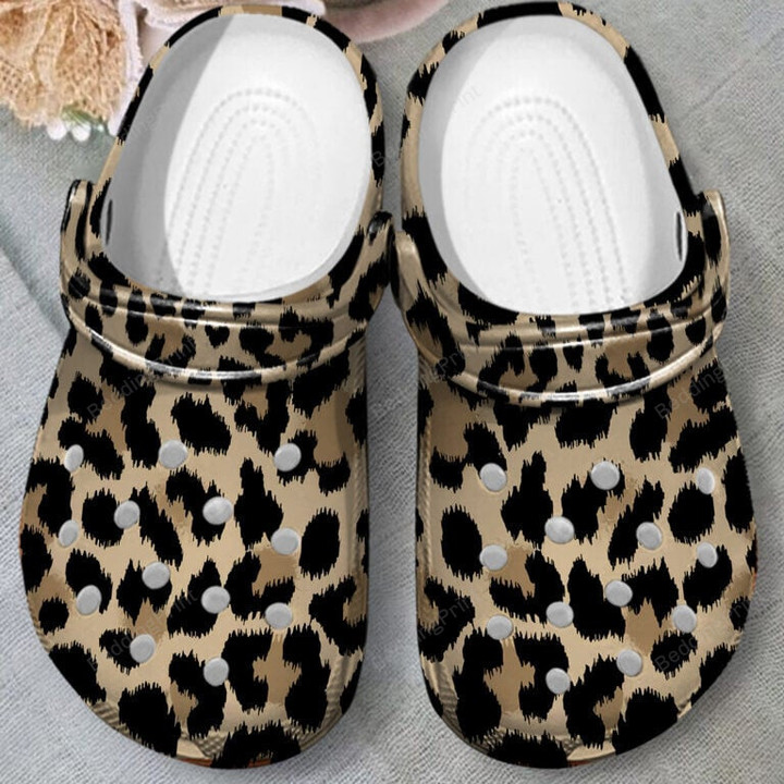 Leopard Skin Crocs Crocband Clogs