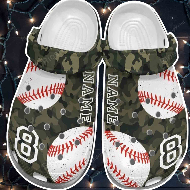 Personalized Soldier Baseball Player Crocs Crocband Clogs