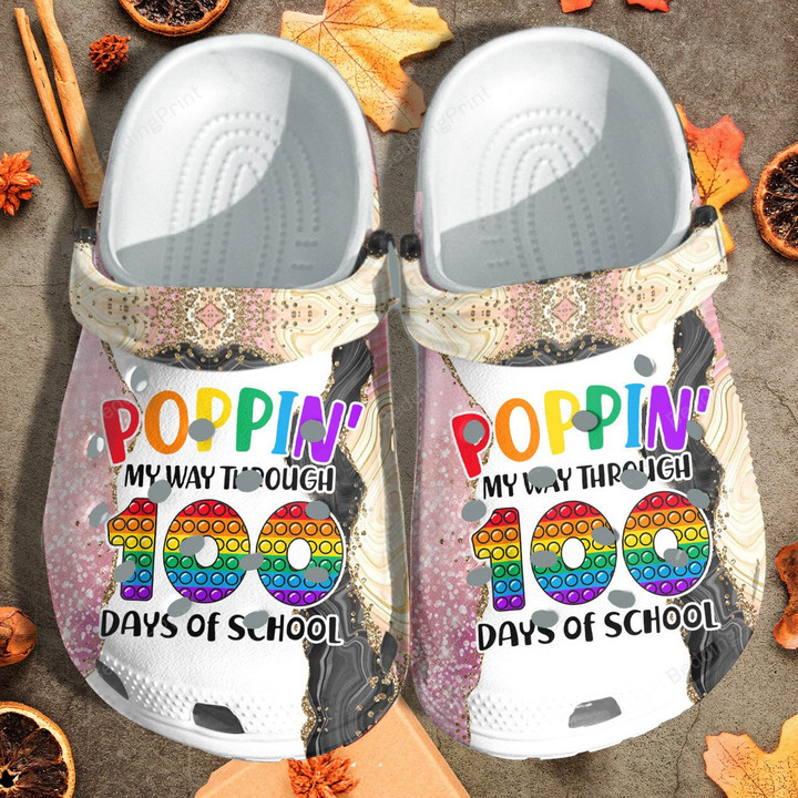 Popping My Way Through 100 Days Of School Crocs Crocband Clogs