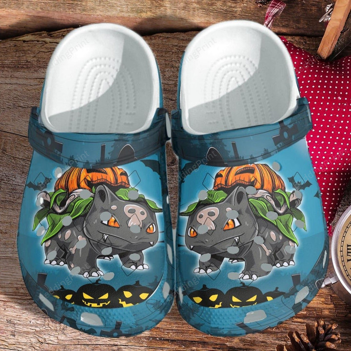 Bulbasaur Pumpkin Halloween Crocs Crocband Clogs