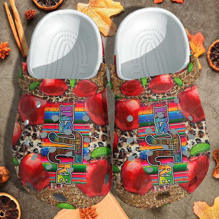 Inspire With Funny Apple Pi Leopard Crocs Crocband Clogs
