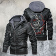 Jeff the Gambler Flame Leather Jacket