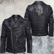 Hourglass and Flowers Leather Jacket