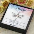 Dragonfly Necklace My daughter I will always be there