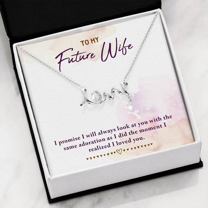 Scripted Love Necklace Future Wife promise always look at you
