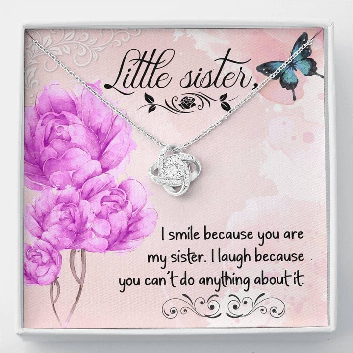 Love Knot Necklace Friendship Smile because You're my sister