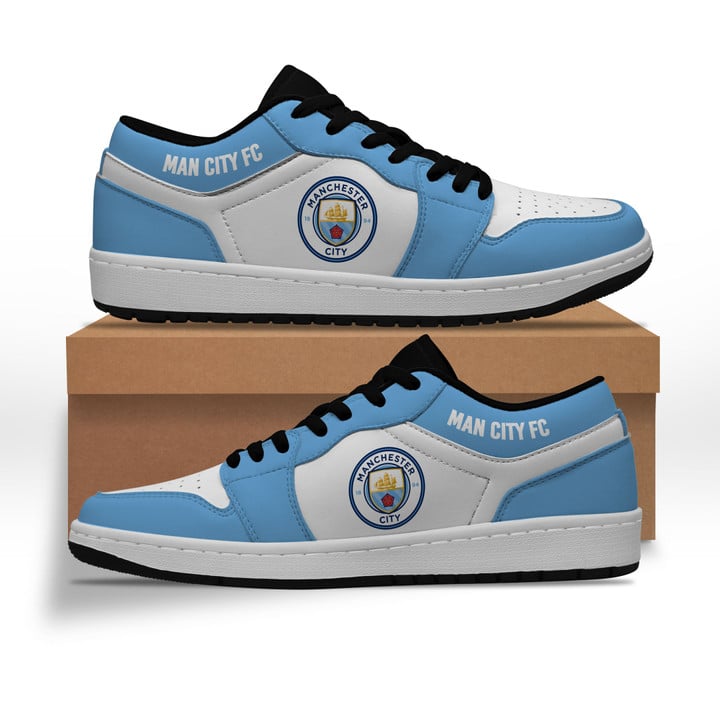 Manchester City FC Black White JD Sneakers Shoes SWIN0256