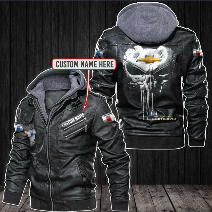 Camaro Punisher Leather Jacket PTDAE0011