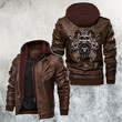 Tri-skull Evil Leather Jacket