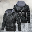 Twin Skull Leather Jacket