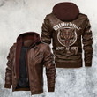 Fear The Wild Lone Wolf Motorcycle Rider Leather Jacket