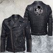 Gamble Club Skull Leather Jacket