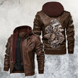 Hourglass and Flowers Leather Jacket