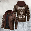 Who Lives Without Discipline Dies Without Honor Leather Jacket