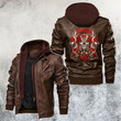 Red Skull Knuckle Leather Jacket