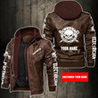 Personalized Name I Am Electrician Leather Jacket