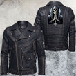 Let The Death Bless For Ya Motorcycle Skull Leather Jacket