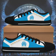 Olympique De Marseille Black White low top shoes for Fans SWIN0080