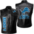 Detroit Lions Vest Leather Jacket PGMC0019