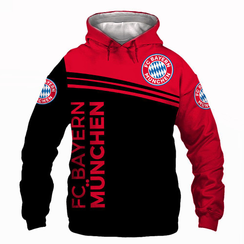 Bayern Munich Full Printing Hoodie, Zip Hoodie, Down Jacket, Polo, Sweatshirt, T-Shirt