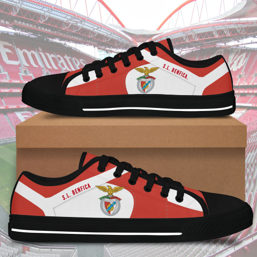 S.L. Benfica Black White low top shoes for Fans SWIN0051
