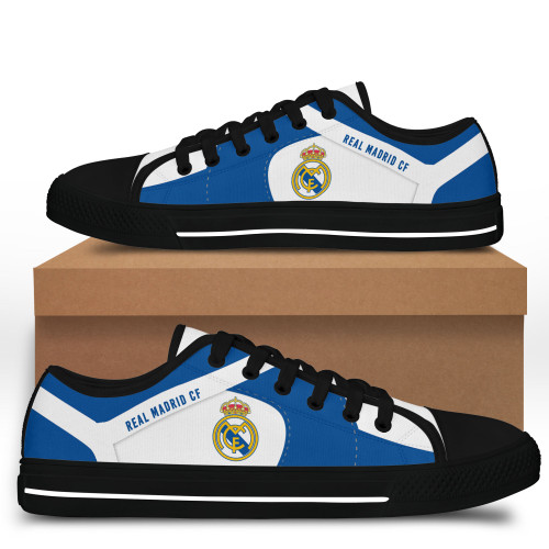 Real Madrid CF Black White low top shoes for Fans SWIN0056